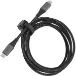 OtterBox 60W USB-C Cable - 2m - Black Premium - Braided Nylon - Anodized Aluminum - Magnetic Cable Management - USB PD