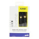 PUDNEY P3013 RG6 Coaxial F-Type Cable - 4m PVC