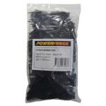 Powerforce POWCT802BK-1000 UV Resistant - Nylon 6/6 Cable Tie - 80mm x 2.5mm - Black - 1000 Pack Indoor / Outdoor - UL 94V-2 Flammability Rating - MIL-S-23190E Tensile Strength - Carbonate A