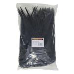 Powerforce POWCT3807BK-1000 UV Resistant - Nylon 6/6 Cable Tie - 380mm x 7.6mm - Black - 1000 Pack Indoor / Outdoor - UL 94V-2 Flammability Rating - MIL-S-23190E Tensile Strength - Carbonate A
