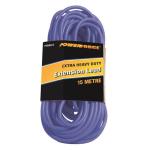 Powerforce POWBEL15 15A - 3 Core - 1.5mm Power Extension Lead - 15m - Blue Power-On LED - Clear Moulded 15A Plug - Extra Heavy Duty