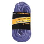 Powerforce POWBEL20 20m Extra Heavy Duty Power Extension Lead - Blue 15A - 3 Core 1.5mm Cable - Power-On LED in Clear Moulded Plastic