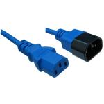 RackPower CM0CC150B 10A C14 to C13 Cable - 1.5m - Blue 0.75mm2 - PVC