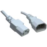 RackPower CM0CC150W 10A C14 to C13 Cable - 1.5m - White 0.75mm2 - PVC