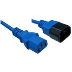 RackPower CM0CC200B 10A C14 to C13 Cable - 2m - Blue 0.75mm2 - PVC