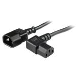 RackPower CM0CC200-SR 10A C14 to C13 Cable - 2m - Black Right-Hand Angled Socket - 0.75mm2 - PVC