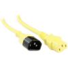 RackPower CM0CC200Y 10A C14 to C13 Cable - 2m - Yellow 0.75mm2 - PVC