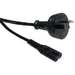 RackPower CM0NF500 10A 2-Pin to C7 Cable - 5m - Black Figure 8 Socket - 0.75mm2 - PVC