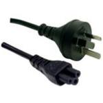 RackPower CM0NL050 10A 3-Pin to C5 Cable - 50cm - Black Clover Socket - 0.75mm2 - PVC