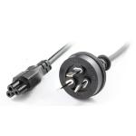 RackPower CM0NL200 10A 3-Pin to C5 Cable - 2m - Black Clover Socket - 0.75mm2 - PVC