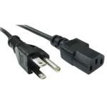 RackPower CM18AC365 10A NEMA 5-15P to C13 Cable - 3.65m - Black 18AWG - PVC