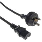 RackPower CM1NH300 10A 3-Pin to C15 Cable - 3m - Black 120C High Temp Socket - 1mm2 - Rubber