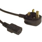 RackPower CM1UC200 10A UK Plug to C13 Cable - 2m - Black 10A Fused Plug - 1mm2 - PVC
