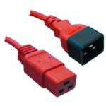 RackPower CM2CC400R 16A C20 to C19 Cable - 4m - Red 1.5mm2 - PVC