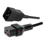 IEC-Lock IEC C20 to C19 Power Cable - 3m - Black 16A - IEC-Lock - 1.5mm2