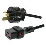 IEC-Lock 15A AU 3 Pin to 16A C19 Power Cable - 1m - Black 15A - 16A - IEC-Lock - 1.5mm2