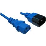 RackPower CM0CC300B 10A C14 to C13 Cable - 3m - Blue 0.75mm2 - PVC