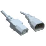 RackPower CM0CC030W 10A C14 to C13 Cable - 30cm - White 0.75mm2 - PVC