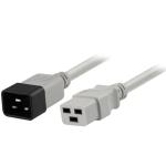 RackPower CM2CC150GY 16A C20 to C19 Cable - 1.5m - Grey 1.5mm2 - PVC