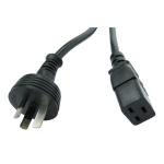 RackPower 10A - 16A C19 3-Pin to C19 Cable - 2m - Black 1.5mm2 - PVC - For use with max 10amp (2400W) rated equipment only