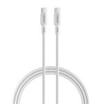 RockRose Asics CC Plus 100W USB-C Cable - 1m - Light Grey TPE Connector - Braided Cord