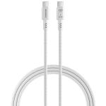 RockRose Asics CC Pro Max 240W USB-C to USB-C Charging Cable - 2m - White - TPE Connector - Braided Cord