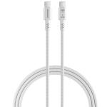 RockRose Asics CC Pro Max 240W USB-C to USB-C Charging Cable - 3m - White - TPE Connector - Braided Cord
