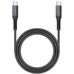 RockRose Powerline 60W USB-C to USB-C Cable - 1m - Kevlar Fiber Braided - 70kg Tension - 10000+ Plug / Pull - 5000 Bending Test