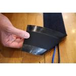 Secure Cord Cable Management Cover - 25m - Black for Hard Surfaces - Concrete / Metal / Tiles / Vinyl / Wood