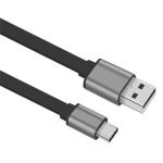 Sansai TPE-7055F Type-C to USB-A Flat Cable, 1.2M - Random Colour Black or White with Heavy Duty contacts