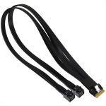 Supermicro Slimline x8 Straight to 2x MiniSAS HD x4 Cable - 65cm 100 Ohm