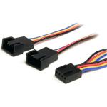 StarTech.com FAN4SPLIT12 4-Pin PWM Fan Power Y Cable - 30cm (12") 4Pin PWM Fan Extension Power Y Cable - Male to 2x Female
