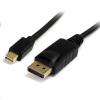 StarTech.com MDP2DPMM2M 4K x 2K Mini DisplayPort to DisplayPort 1.2 Cable - 2m (6ft) - Black 4K x 2K UHD Mini DP to DP Cable for monitor / mDP to DP Converter Cord - Male to Male