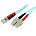 StarTech.com A50FBLCSC2 10 Gb Fiber Optic Cable - 2m - Aqua Multimode - LC-SC