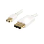 StarTech.com MDP2DPMM1MW 4K x 2K Mini DisplayPort to DisplayPort 1.2 Cable - 1m (3ft) - White 4K x 2K UHD Mini DP to DP Cable for monitor / mDP to DP Converter Cord - Male to Male