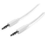 StarTech.com MU2MMMSWH 3.5mm Stereo Audio Cable - 2m - White Slim - Male to Male