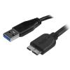 StarTech.com USB3AUB2MS USB 3.0 - 5Gbps USB-A to Micro USB Cable - 2m Slim - SuperSpeed USB 3.0 - A to Micro B - M/M
