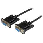 StarTech.com SCNM9FF2MBK RS232 Null Modem Cable - 2m - Black DB9 RS232 Null Modem - F/F