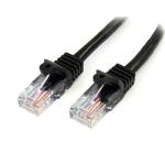 StarTech.com 45PAT5MBK Cat5e Patch Cable - 5m - Black Snagless - RJ45 Connectors