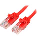 StarTech.com 45PAT50CMRD Cat5e Ethernet Patch Cable - 50cm - Red Snagless - RJ45 Connectors