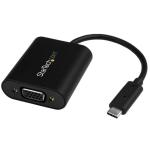 StarTech.com CDP2VGASA USB-C to VGA Adapter - With Stay Awake - Presentation Mode - USB-C  to VGA Projector or Display Adapter (CDP2VGASA)