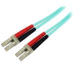 StarTech.com 450FBLCLC2 100 Gb - 50-125 - LSZH Fiber Optic Cable - 2m - Aqua OM4 - Duplex - Multimode - LC-LC