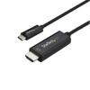 StarTech.com CDP2HD1MBNL 4K 60Hz - HBR2 USB-C to HDMI Cable - 1m (3ft) - Black HDMI 2.0 - DP 1.2 Alt Mode - Thunderbolt 3 Compatible - Laptop to HDMI Monitor / Display StarTech.com CDP2HD1MBNL 4K 60Hz - HBR2 USB-C to HDMI Cable - 1m (3ft) - Black HDMI 2.0 - DP 1.2 Alt Mode - Thunderbolt 3 Compatible - Laptop to HDMI Monitor / Display