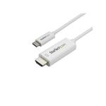 StarTech.com 10ft (3m) USB-C to HDMI Cable - 4K 60Hz USB Type C to HDMI 2.0 Video Adapter Cable - Thunderbolt 3 Compatible - Laptop to HDMI Monitor/Display - DP 1.2 Alt Mode HBR2 - White