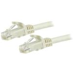 StarTech.com N6PATC150CMWH Cat6 - 10GbE - 100W PoE Ethernet Cable - 1.5m - White Gigabit Ethernet Wire / 650MHz 100W PoE RJ45 UTP Network / Patch Cord Snagless with Strain Relief Fluke Tested / Wiring is UL Certified / TIA - Male to Male