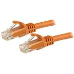 StarTech.com N6PATC750CMOR Cat6 - 10GbE - 100W PoE Ethernet Cable - 7.5m - Orange Gigabit Ethernet Wire / 650MHz 100W PoE RJ45 UTP Network / Patch Cord Snagless with Strain Relief Fluke Tested / Wiring is UL Certified / TIA - Male to Male