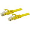StarTech.com N6PATC750CMYL Cat6 - 10GbE - 100W PoE Ethernet Cable - 7.5m - Yellow Gigabit Ethernet Wire / 650MHz 100W PoE RJ45 UTP Network / Patch Cord Snagless with Strain Relief Fluke Tested / Wiring is UL Certified / TIA - Male to Male