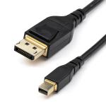 StarTech.com DP14MDPMM1MB 8K 60Hz - HBR3 - HDR Mini DP to DisplayPort Cable - 1m (3ft) - Black DP 1.4 - Ultra HD 4K 120Hz - Mini DP to DP