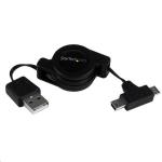 StarTech.com Retractable Micro / Mini USB Cable - 2.5ft