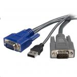 StarTech.com SVUSBVGA6 Ultra-Thin USB VGA 2-in-1 KVM Cable - 1.8m